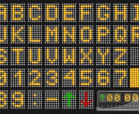 Number and Alphabet LED Vector