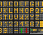 Number and Alphabet LED Vector