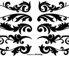 Scroll Works Design, Ornamental Decorative Vector Elements