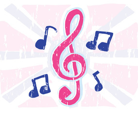 Violin Key With Artistic Background