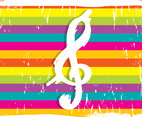 Violin Key On Colorful Background