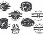 Biplane Badge Set