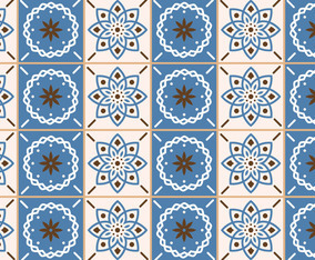 Beige and Blue Tiles