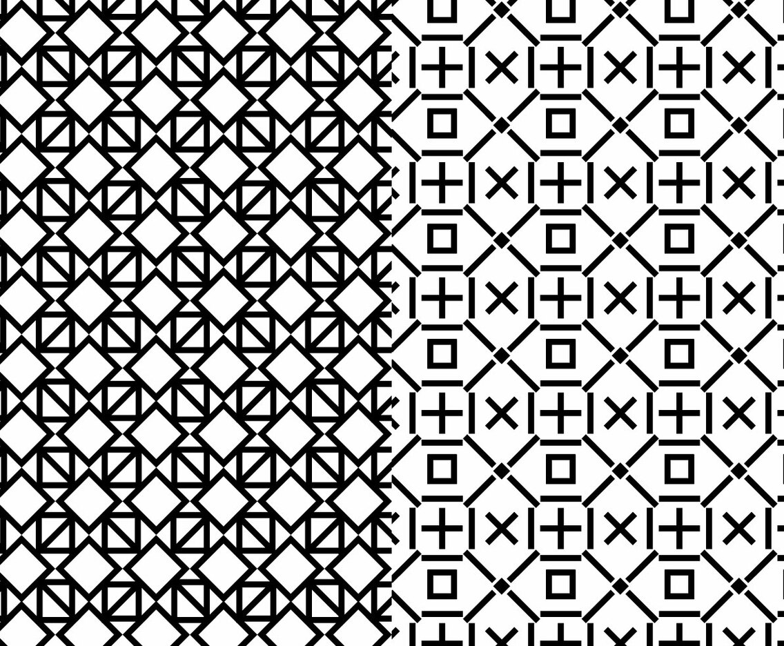 Black White Geometric Pattern