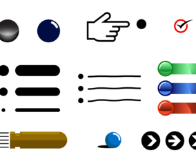 Bullet Points Icons Free Vector | FreeVectors