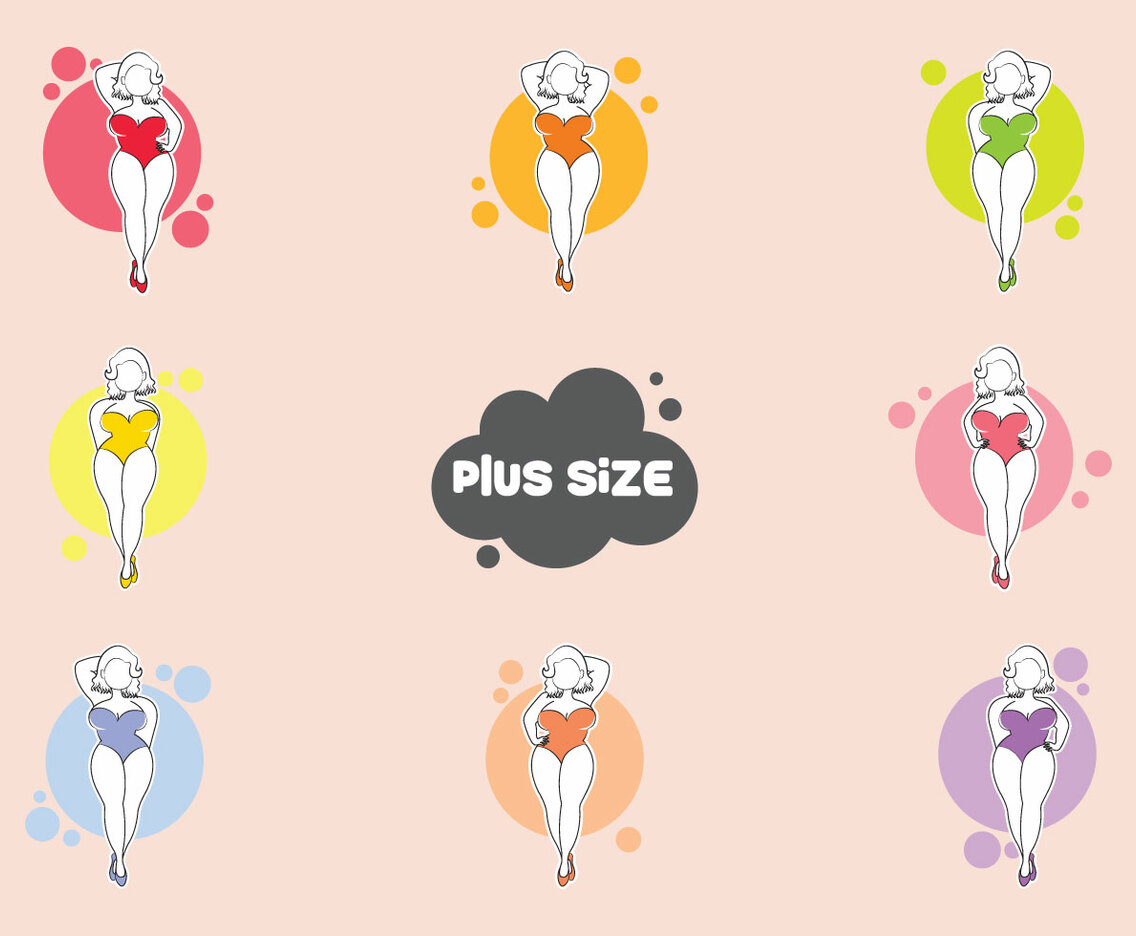Free Plus Size Woman Vector