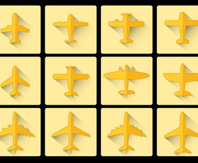 Avion Airplane icon flat design