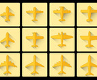 Avion Airplane icon flat design