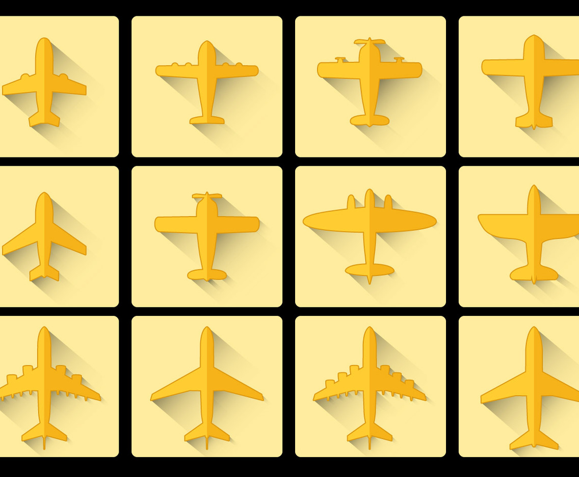 Avion Airplane icon flat design