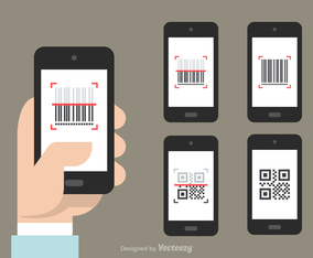 Free QR And Barcode Scanner Vector Icons