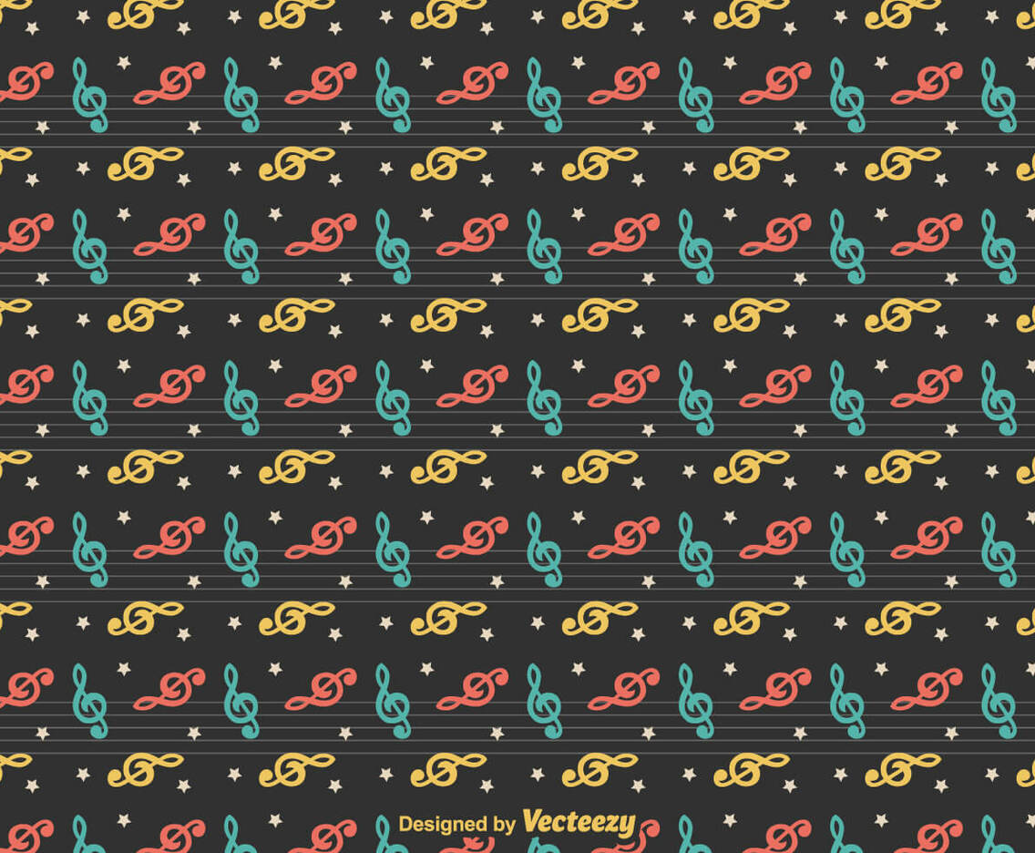 Free Vector Violin Key Pattern