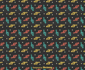 Free Vector Violin Key Pattern