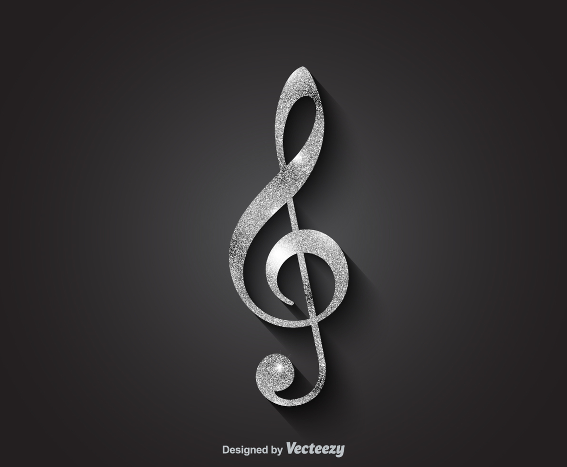 Free Silver Vector Violin Key