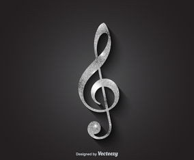 Free Silver Vector Violin Key