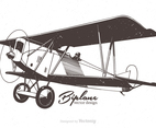 Free Biplane Vector Illustration