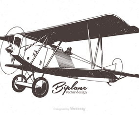 Free Biplane Vector Illustration