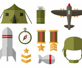 Free World War 2 Flat Icons