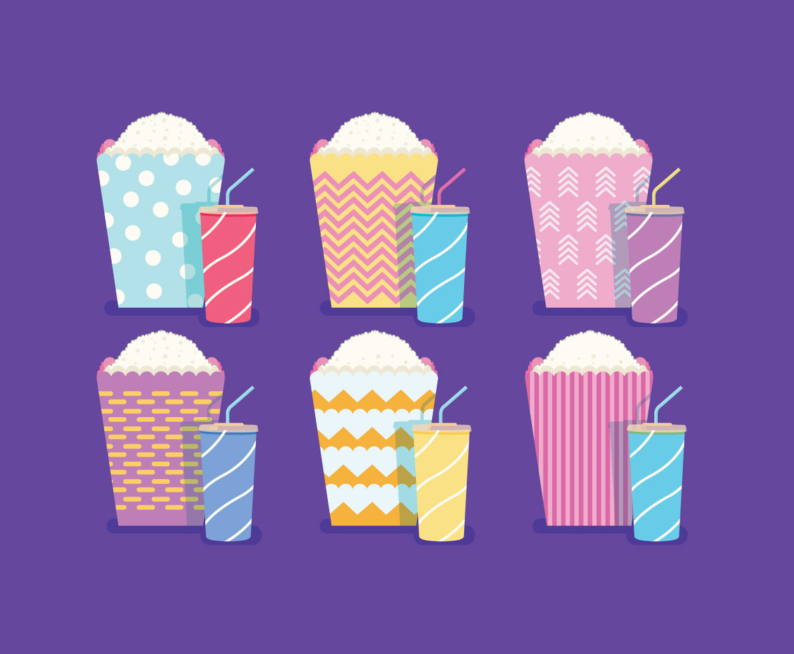 Popcorn Box Vector