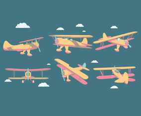 Biplane Vector