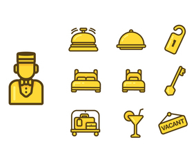 Concierge Icon Vector Set
