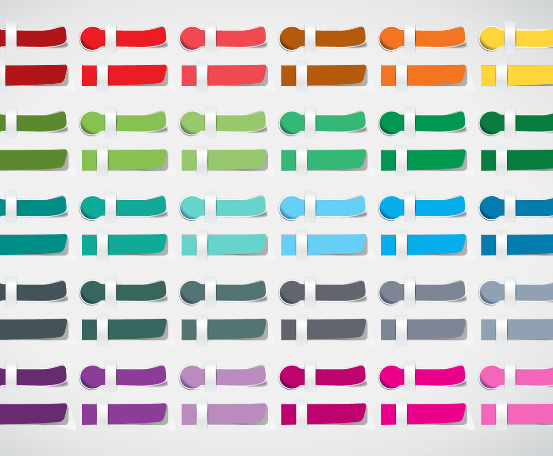 Color Swatches Advertisement Sticker Design Vector