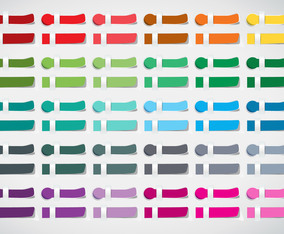 Color Swatches Advertisement Sticker Design Vector