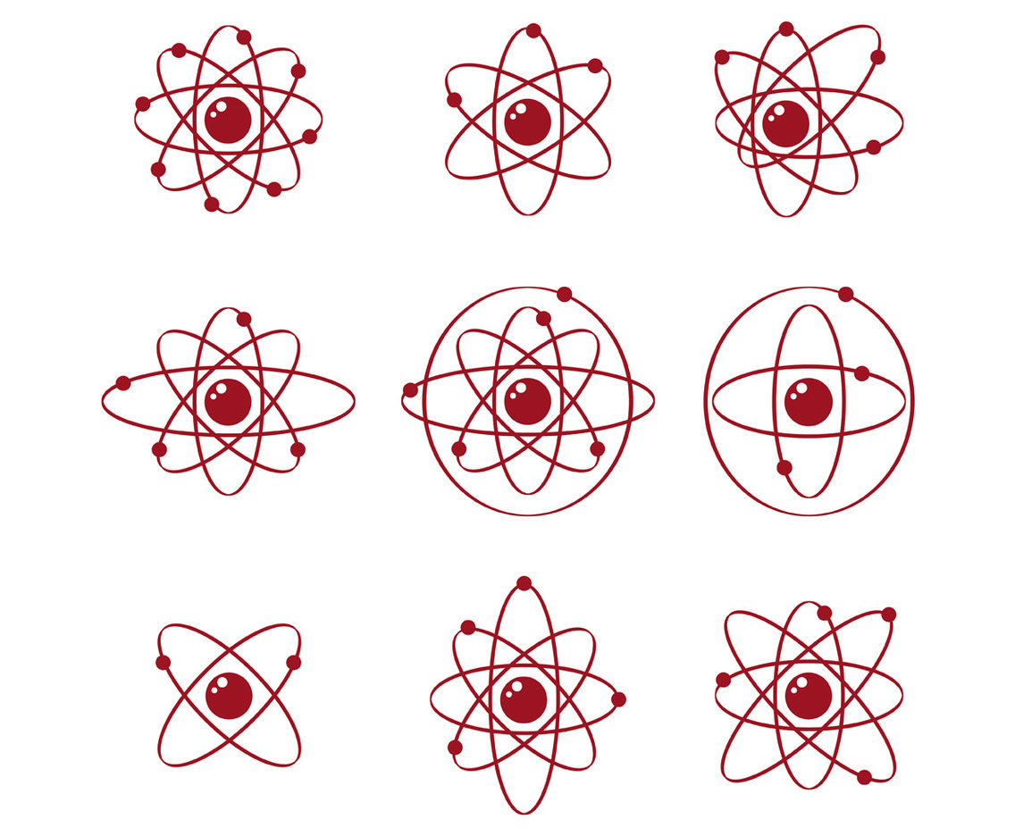 Set Of Atomium Vector