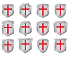 Templar Shield Shapes Vectors