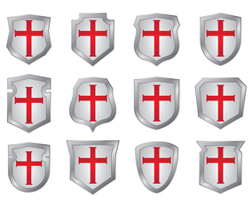 Templar Shield Shapes Vectors