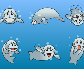 Free Manatee Vector