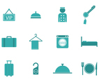 Free Concierge and Hotel Blue Vectors