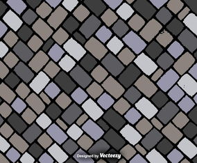 Cartoon Square Stones Texture - Vector Background