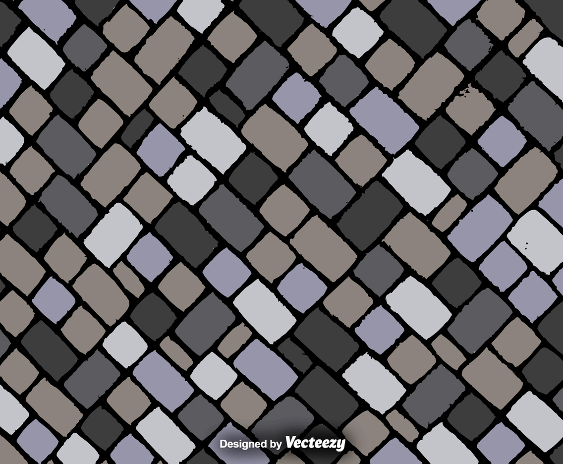 Cartoon Square Stones Texture - Vector Background