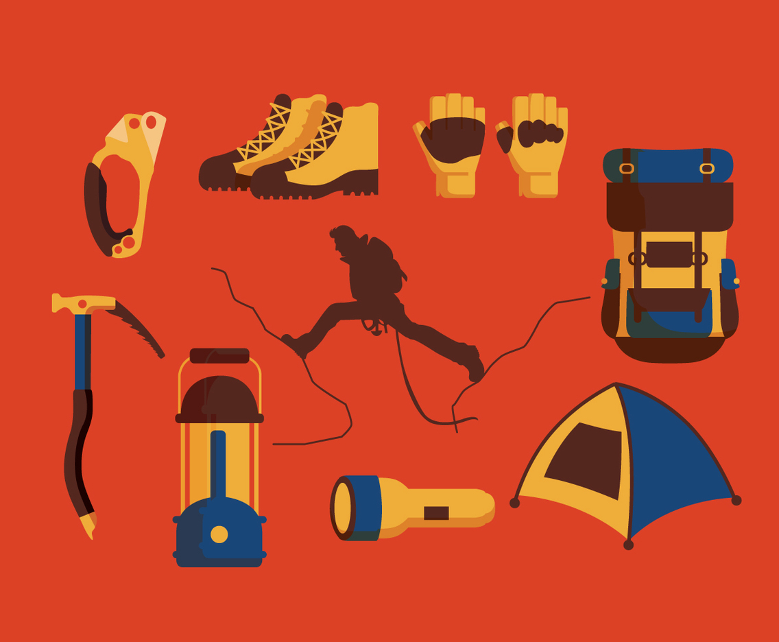 Mountaineer Equipment Vector