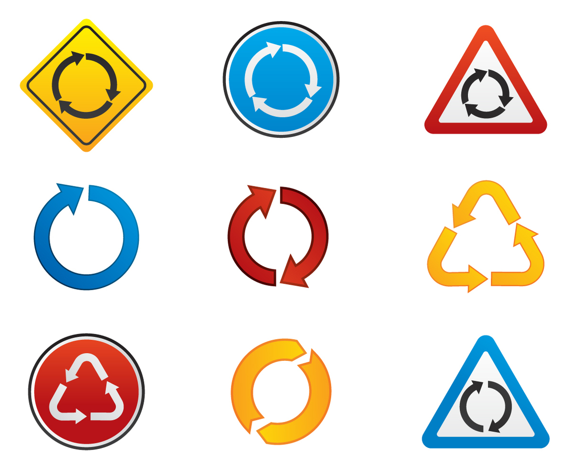 Free Roundabout Symbol Vectors