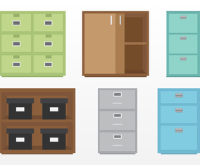 Set of File Cabinets