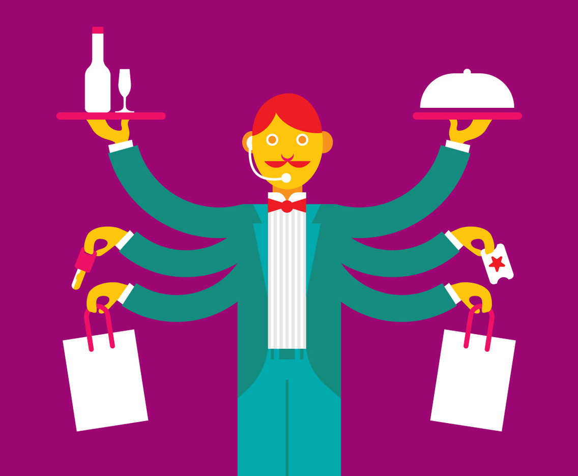 Concierge Colorful Vector