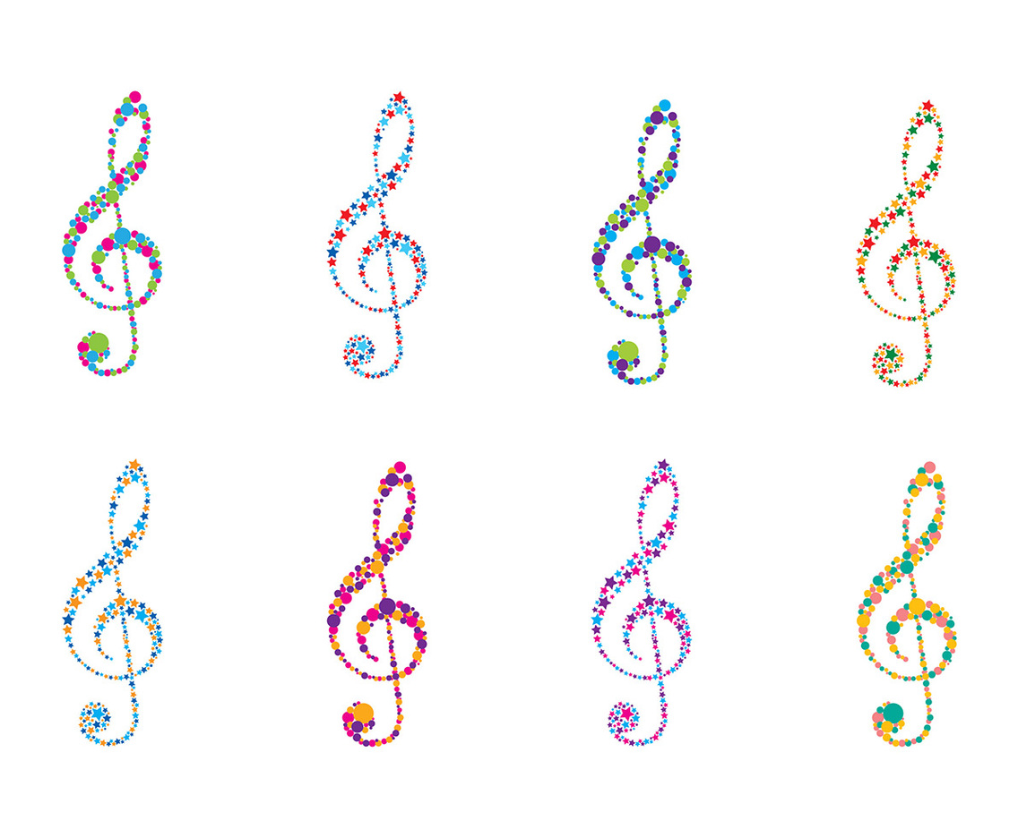 Violin Key Logo Vector