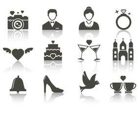 Free Wedding Icons Vector