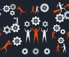 Free Working Together Icons Vector