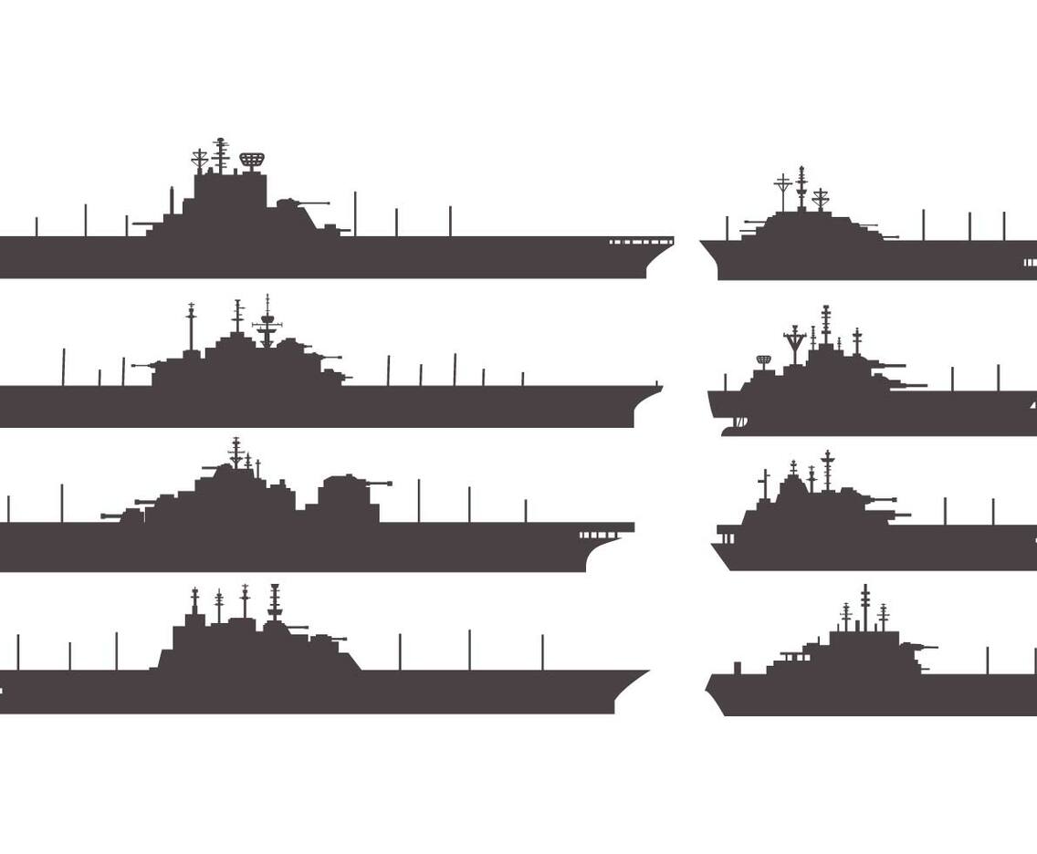 Free Silhouettes  Aircraft Carrier Vector