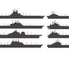 Free Silhouettes  Aircraft Carrier Vector