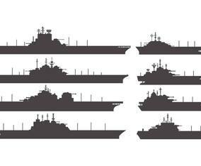 Free Silhouettes  Aircraft Carrier Vector