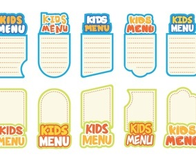 Free Kids Menu Vector