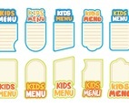 Free Kids Menu Vector