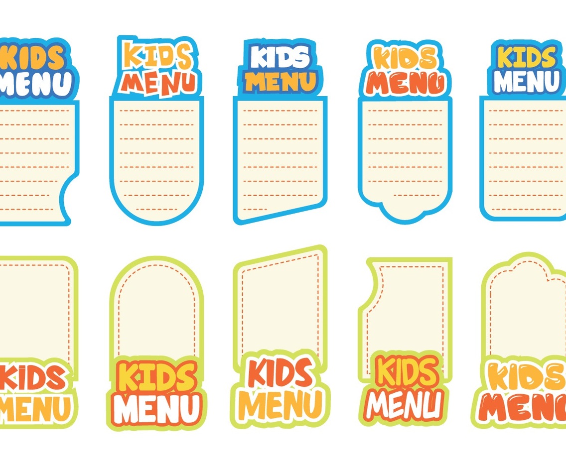 Free Kids Menu Vector