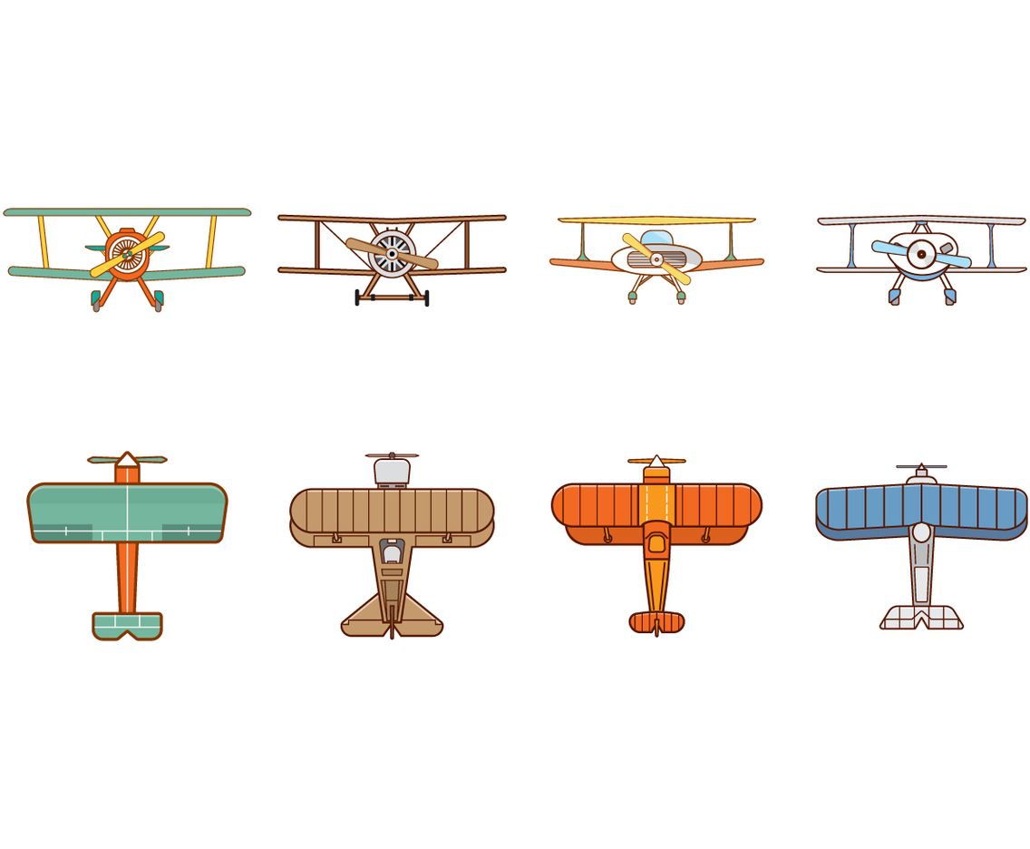 Free Biplane Vector