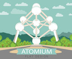 Atomium Flat vector