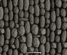 Pebble Stone Wall Background Vector