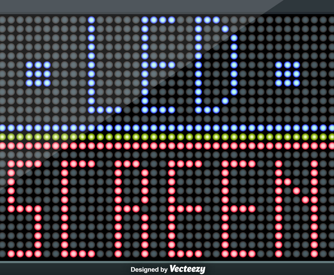 Led Screen Illustration - Fully Editable Elements